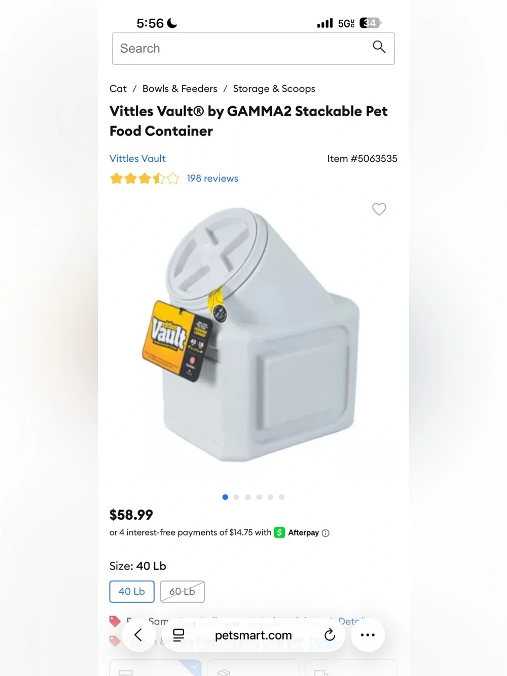 Vittles Vault® by GAMMA2 Stackable Pet Food Container